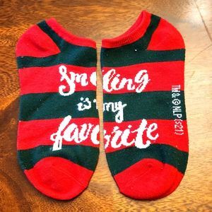 🛍️5/$20🛍️ Elf Movie  "Smiling is My Favorite" Ankle Socks Womens 6-10 Christma